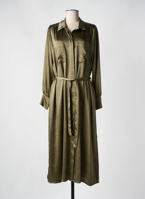 Robe longue vert ANDAM pour femme