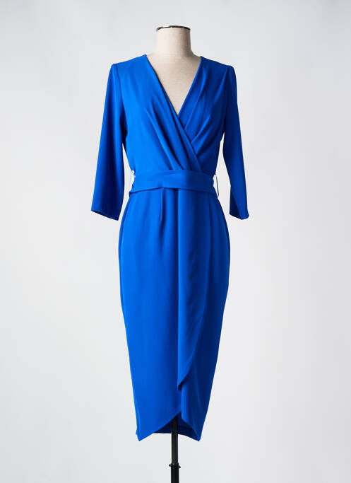 Robe mi-longue bleu BARILOCHE pour femme