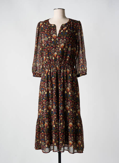 Robe mi-longue noir C'EST BEAU LA VIE pour femme