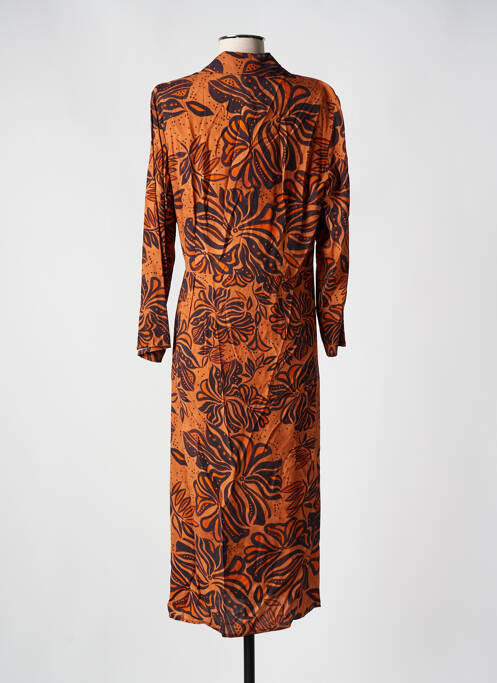 Robe mi-longue orange SIGNE NATURE femme