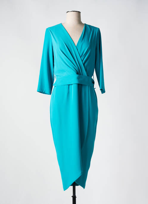 Robe mi-longue vert BARILOCHE pour femme