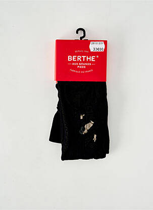 Collants imprimé fantaisie noir BERTHE AUX GRANDS PIEDS femme