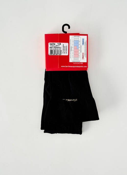 Collants imprimé fantaisie noir BERTHE AUX GRANDS PIEDS femme