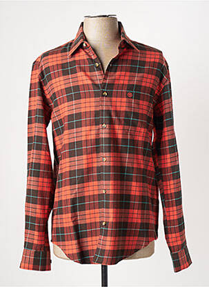 Chemise manches longues manches longues orange SERGE BLANCO homme