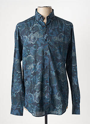 Chemise manches longues manches longues bleu SERGE BLANCO homme