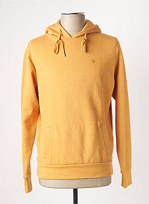 Sweat-shirt à capuche tissage jersey manches longues jaune SERGE BLANCO homme
