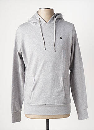 Sweat-shirt à capuche tissage jersey manches longues gris SERGE BLANCO homme