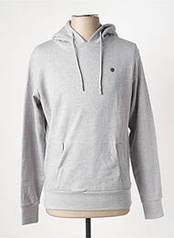 Sweat-shirt à capuche tissage jersey manches longues gris SERGE BLANCO homme