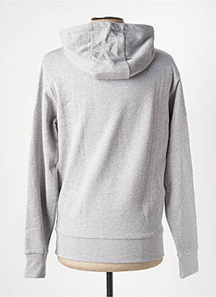 Sweat-shirt à capuche tissage jersey manches longues gris SERGE BLANCO homme