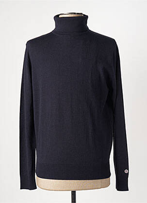 Pull col roulé manches longues manches longues bleu SERGE BLANCO homme
