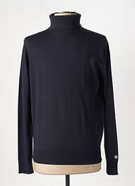 Pull col roulé manches longues manches longues bleu SERGE BLANCO homme