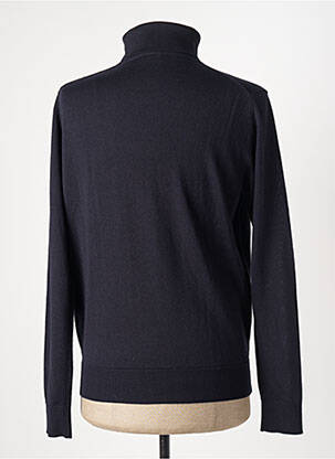 Pull col roulé manches longues manches longues bleu SERGE BLANCO homme