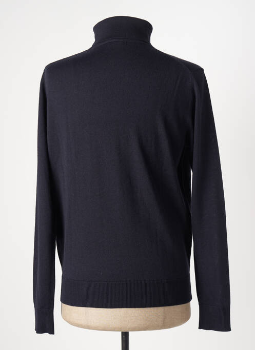Pull col roulé manches longues manches longues bleu SERGE BLANCO homme