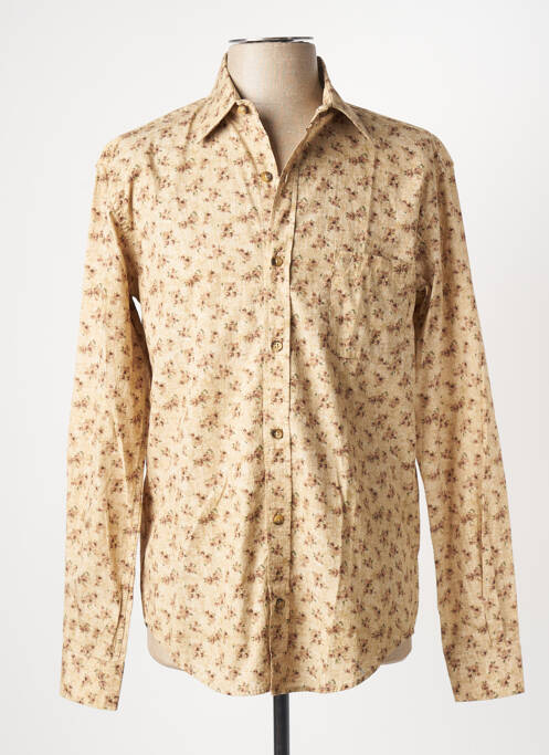 Chemise manches longues beige SERGE BLANCO pour homme
