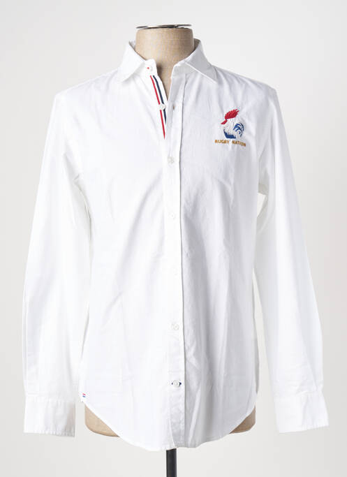 Chemise manches longues blanc SERGE BLANCO pour homme