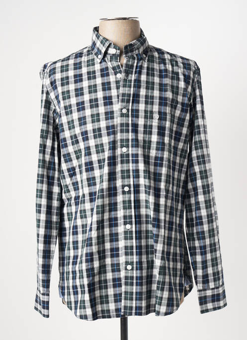 Chemise manches longues bleu SERGE BLANCO pour homme