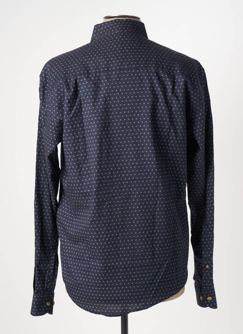 Chemise manches longues bleu SERGE BLANCO pour homme