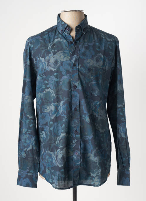 Chemise manches longues bleu SERGE BLANCO pour homme