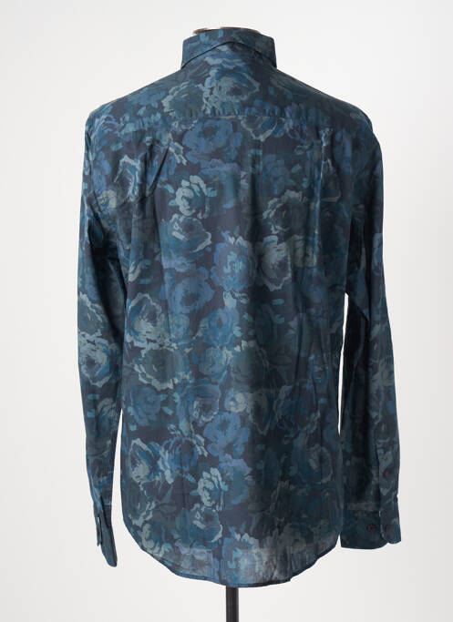 Chemise manches longues bleu SERGE BLANCO pour homme