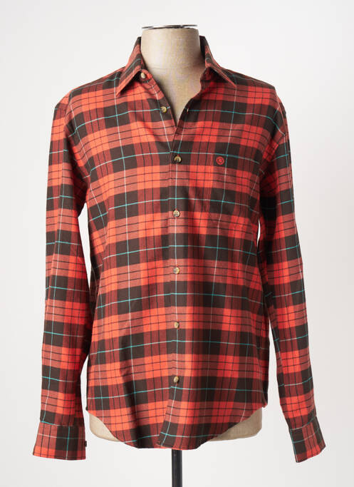 Chemise manches longues orange SERGE BLANCO pour homme