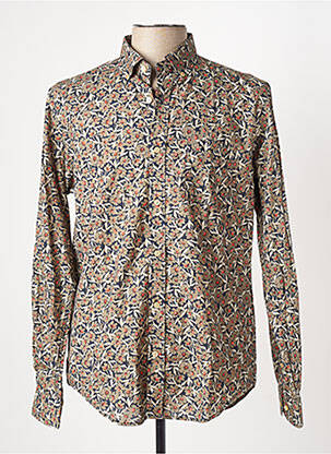 Chemise manches longues tissage popeline vert SERGE BLANCO homme