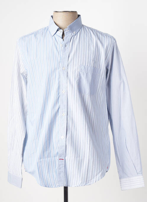 Chemise manches longues bleu SERGE BLANCO pour homme