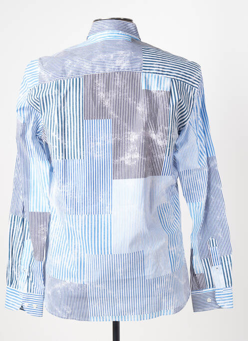 Chemise manches longues bleu SERGE BLANCO pour homme