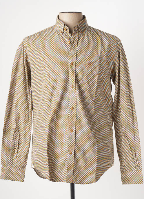 Chemise manches longues marron SERGE BLANCO pour homme