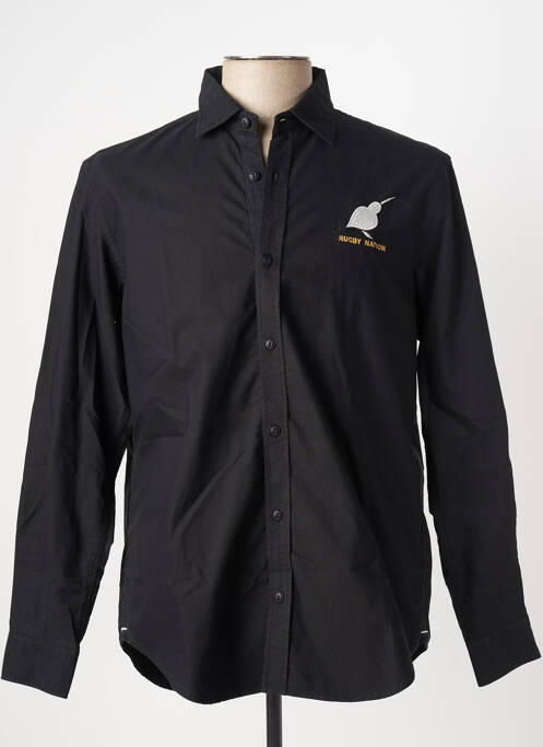 Chemise manches longues noir SERGE BLANCO pour homme