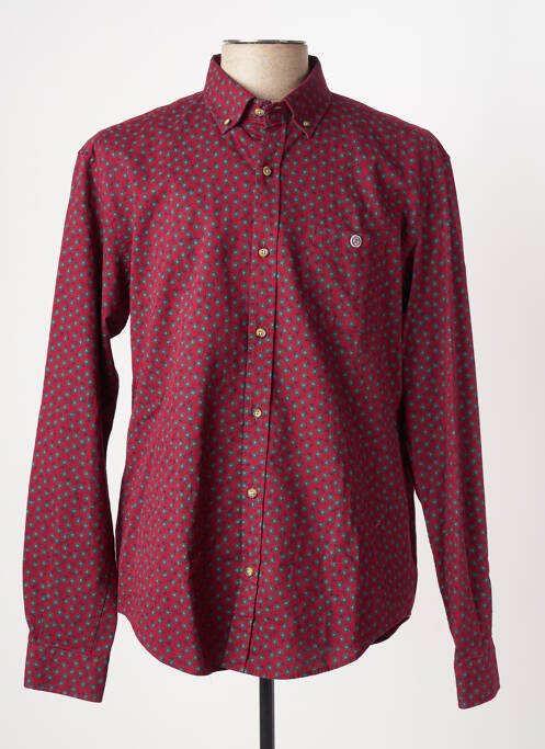 Chemise manches longues rouge SERGE BLANCO pour homme