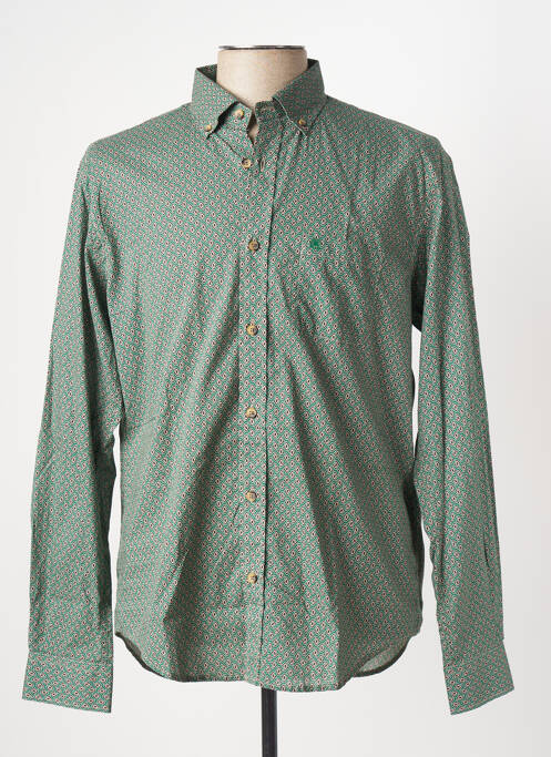 Chemise manches longues vert SERGE BLANCO pour homme