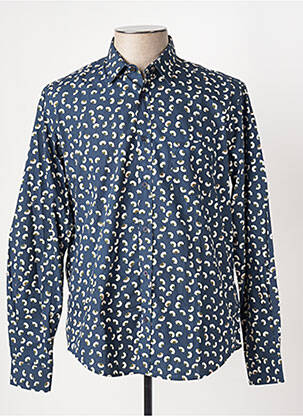 Chemise manches longues manches longues bleu SERGE BLANCO homme