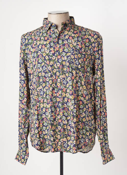 Chemise manches longues bleu SERGE BLANCO pour homme