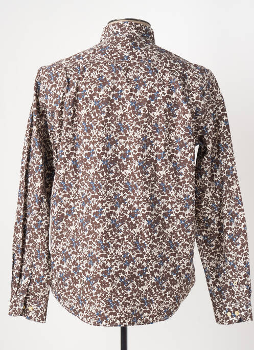 Chemise manches longues marron SERGE BLANCO pour homme