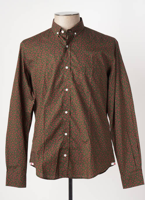Chemise manches longues vert SERGE BLANCO pour homme