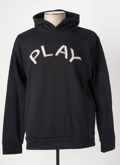 Sweat-shirt à capuche noir SERGE BLANCO pour homme