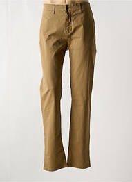 Pantalon chino tissage popeline taille normale marron SERGE BLANCO homme