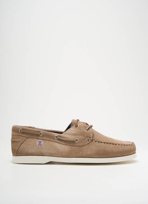 Chaussures bâteau beige SERGE BLANCO pour homme
