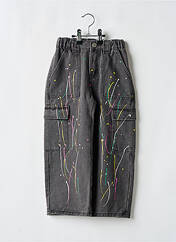 Jeans coupe large noir LOEVIA pour fille seconde vue