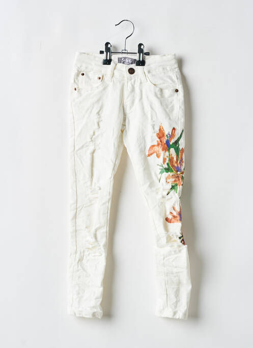 Jeans coupe slim beige G66 pour fille