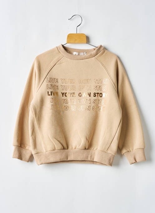 Sweat-shirt marron HAPPY STAR pour fille