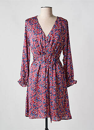 Robe courte manches longues manches longues rouge IKOONE&BIANKA femme