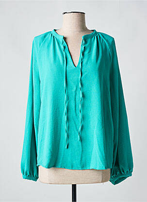 Blouse manches longues manches longues vert EMABLUES femme