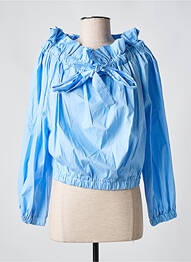 Blouse manches longues manches longues bleu L'ESSENTIEL femme