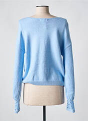 Gilet manches longues bleu EXQUISS'S pour femme seconde vue