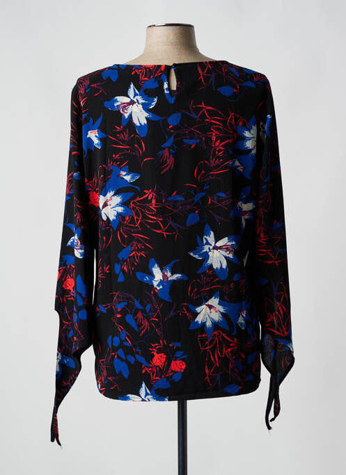 Blouse imprimé fleurs manches longues noir AKOZ DE TOI femme