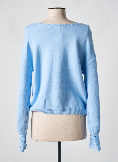 Gilet manches longues bleu EXQUISS'S pour femme