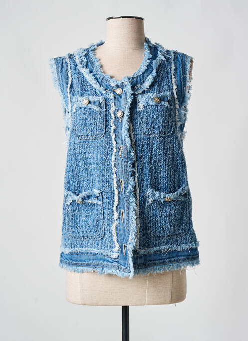 Veste casual bleu PLACE DU JOUR pour femme