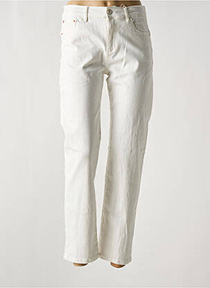 Jeans coupe droite stretch taille normale blanc ONADO femme