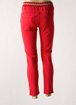 Pantalon slim taille élastique taille normale rouge ONADO femme